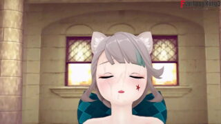 Lynette Having Sex And Sucking Genshin Impact