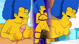 Marge Simpson Hole House Game – Creampie Bondage Cumpilation Moaning Orgasms