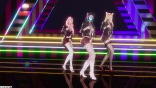 MMD Ive – Kitsch Ahri Akali Seraphine Sexy Kpop Dance League Of Legends Uncensored Hentai 4K 60Fps