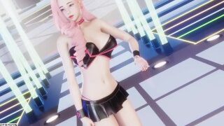 MMD Rainbow Blaxx – Cha Cha Seraphine Sexy Kpop Dance League Of Legends Uncensored Hentai 4K 60Fps