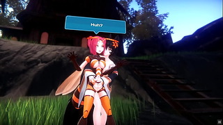 Monster Girl Island Monthly Patreon Choice Hentai Game Ep.5 Naughty Kitsune Woman Foundle A Monster Girl Tits