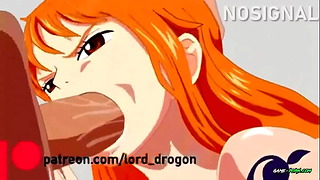 Nami Giving Blowjob Until You Get Empty Loop