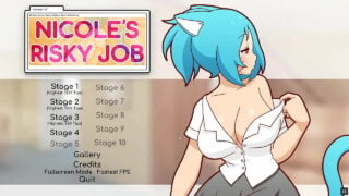 Nicole Risky Job Hentai Game Pornplay Ep.3 Playing With A Huge Dildo On Cam