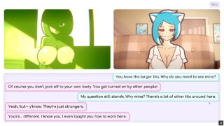 Nicole Risky Job Hentai Game Pornplay Ep.6 She Show Her Face On Cam While Sucking A Big Dildo
