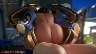 Pharah Follando Con Su Traje Puesto Overwatch