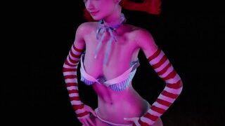 Red Head Girl With Pigtails Dancing 3D Hentai