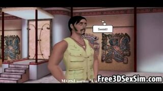 Sexy 3D Cartoon Lesbian Hotties Going At It Together
