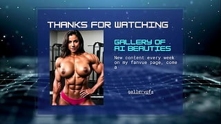 Sexy Naked Naughty Muscular Strong Bodybuilder Women In The Gym Ai Generated Images