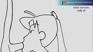 Animación hentai de Shin Chan: Yoshinaga haciendo una mamada Versión suave y en color Solo en Patreon