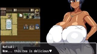 Tanned Girl Natsuki Hentai Game Ep.12 He Is Masturbating His Huge BBC Outside !