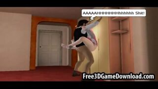 Tight Teen 3D Cartoon Babe With A Beautiful Face