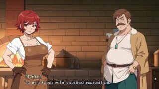 Tomboy Love In Hot Forge Hentai Game Ep.5 Risky Doggystyle Outdoor Fuck In Front Of Strangers !