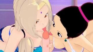 Tsunade And Kiki Dbz Sharing A Dick 6