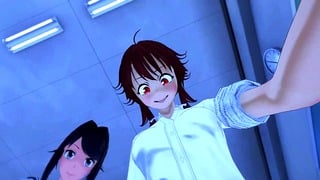 Two Futa Yanderes Saiko And Ayano Banging You Male Taker POV