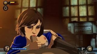 Bioshock Infinite Elizabeth Blowjob and Cowgirl Creampie