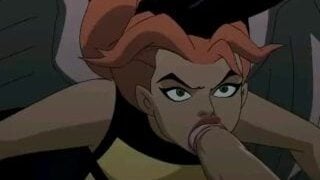 Batman fuck hawkgirl with help of Wonder Woman