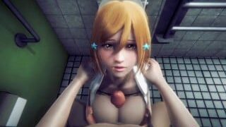 Bleach Anime – Orihime in the Toilet Wild Coitus