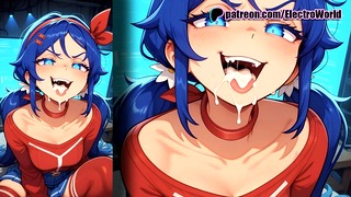 Crazy Mita from Miside will drink all your cum!