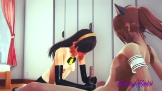 Incredibles Hentai 3D – Violette Handjob, Blowjob, Cunnilingus And Fucked – Disney Japanese Manga Anime Porn
