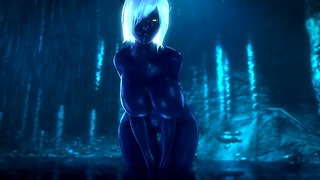 Dark elf Queen Nualia show huge boobs, noname55