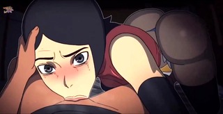 Sarada Uchiha giving head