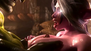 Night Elf Sexy Boobjob [Male Voice][Nagoonimation][4K]