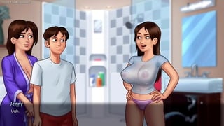 Horny and Lucky Dude Loves Seeing His Stepsis Big Juicy Wet Boobs| Busty Stepmom Wants Him To Help Her – Summertime Saga 03 3D Porn Games