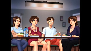 Summertime Saga ep 44 – Milf Fighting for My Cock Under the Table
