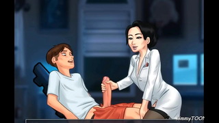Summertime Saga Sex Scene – Japanese Scientist wants me to cum – cum drinking.