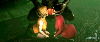 Ada & Ashley loving Werewolf Cock
