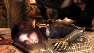 Skyrim Saffy macht ein bisschen Werwolftraining