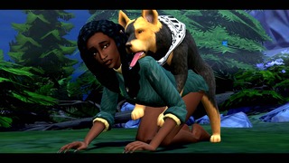 Sims 4 – Werewolf Jade loves Dogmeat