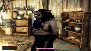Slutty Futa Succubus and her werewolf sextoy PUBLIC