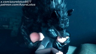 Mavis proneboned by werewolf