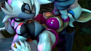Werewolf Tangle raping Futa Rouge