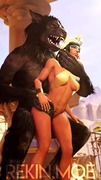 Werewolf enjoying Pharah’s Egyptian pussy