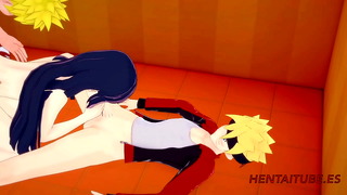 Boruto Naruto Hentai – Threesome Hinata is Fucked by Naruto while sucks Boruto's Dicks and They cums in her mouth and pussy