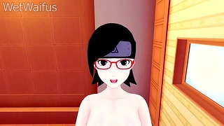 Sarada Uchiha Squirts in intense Sex – Boruto Hentai