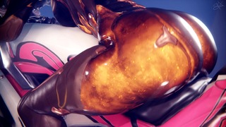 Ember Heirloom riding Atomicycle – Warframe
