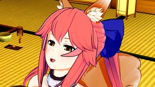 Tamamo No Mae Fucks Huge Dick in Fate Hentai