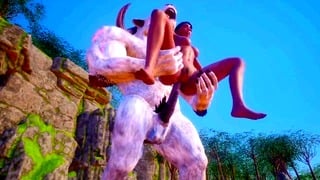 Horsecock Fucks Tight Pussy and Ass