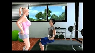 Blonde Milf Gets Double Teamed at the Gym