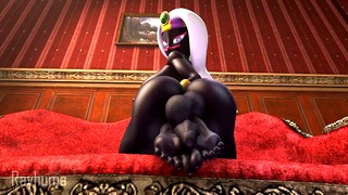 Futanari Queen’s Kinky Footjob