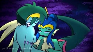 Shantae Fucks Rottytops with Creampie Finish