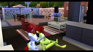 Alien Strapon Sims Fuck