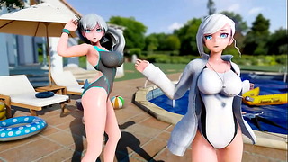 Poolside Stepsisters Get Naughty