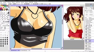 Latin Gamer Girl Paints Nude