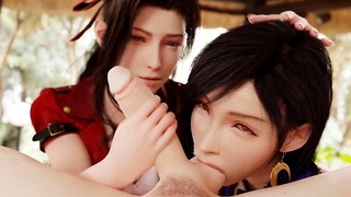 Tifa Lockhart Fucks and Sucks Huge Cock with Aeris