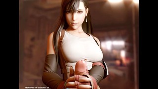 Tifa Lockhart Gets Double Handjob with Cumshot