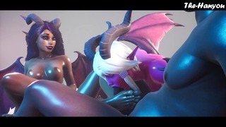 Futa Succubus Footjob